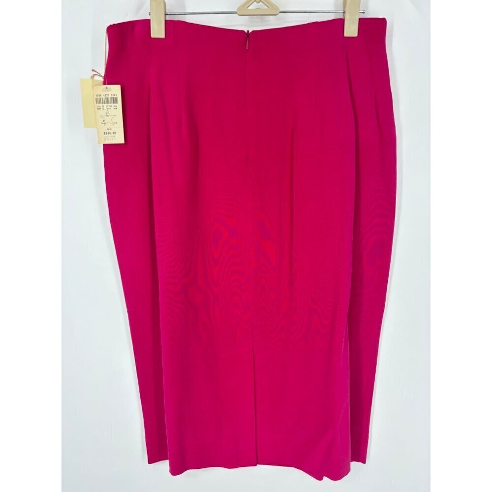 NWT Deadstock Vintage Diane Buchman Hot Pink Pencil Skirt 12 - Picture 2 of 3